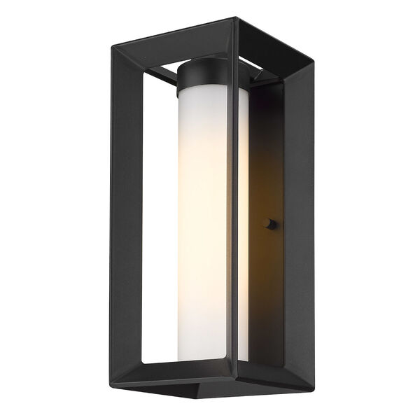 Smyth Natural Black One-Light Outdoor Wall Sconce with Opal Glass, image 3
